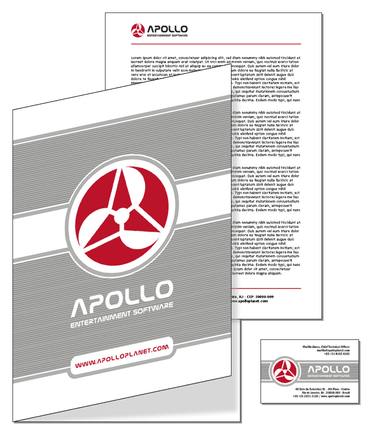 Apollo's logo and stationery