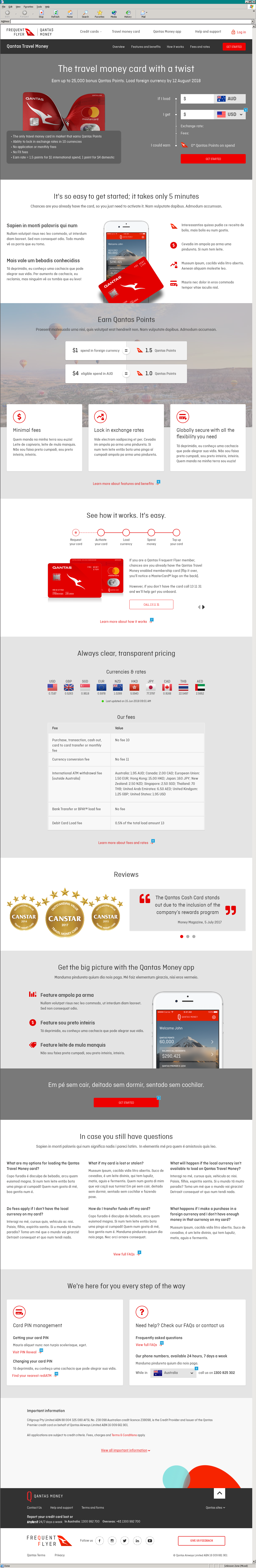 Qantas Travel Money’s public website redesign