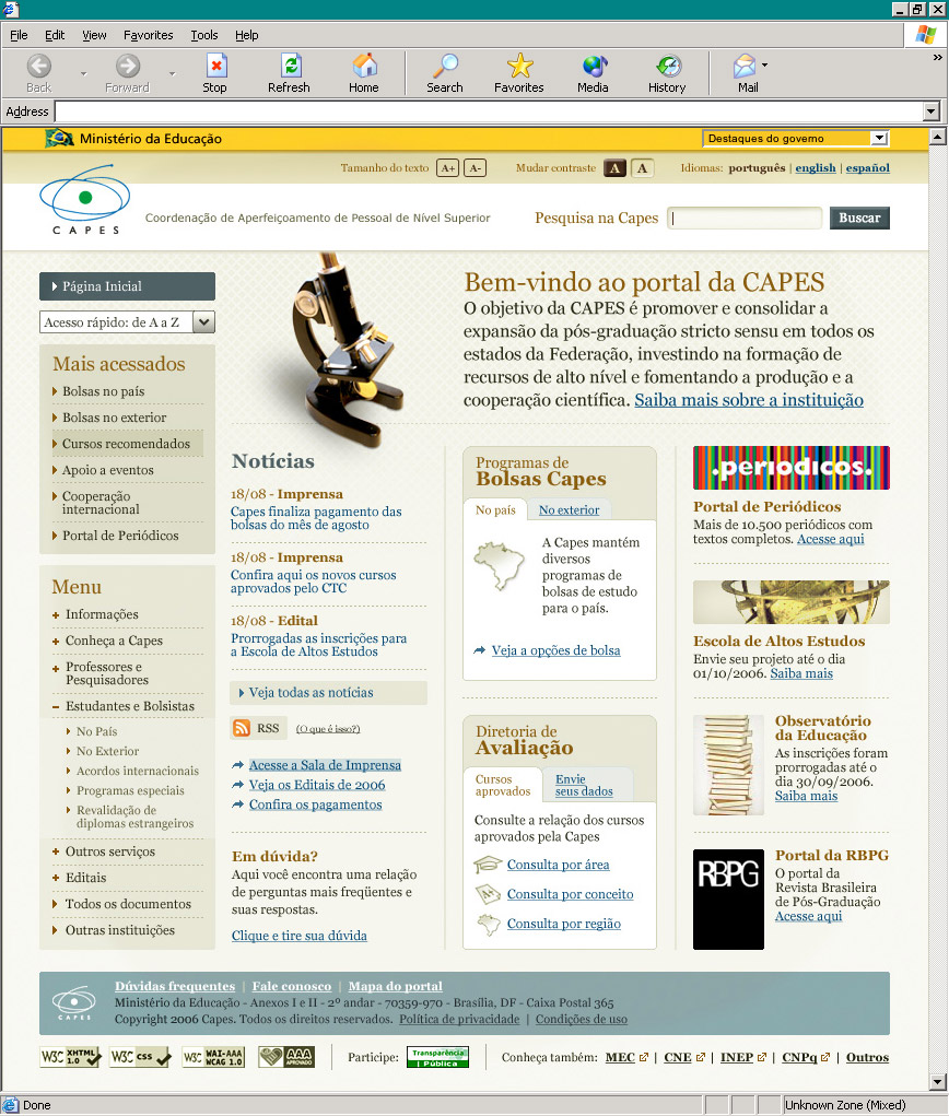 CAPES website
